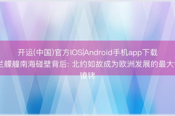 开运(中国)官方IOS|Android手机app下载 荷兰艨艟南海碰壁背后: 北约如故成为欧洲发展的最大镣铐