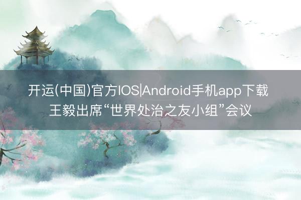 开运(中国)官方IOS|Android手机app下载 王毅出席“世界处治之友小组”会议